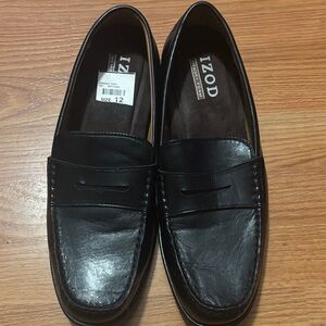 Nwt IZOD Men's Classic Black Slip-On Loafers size12